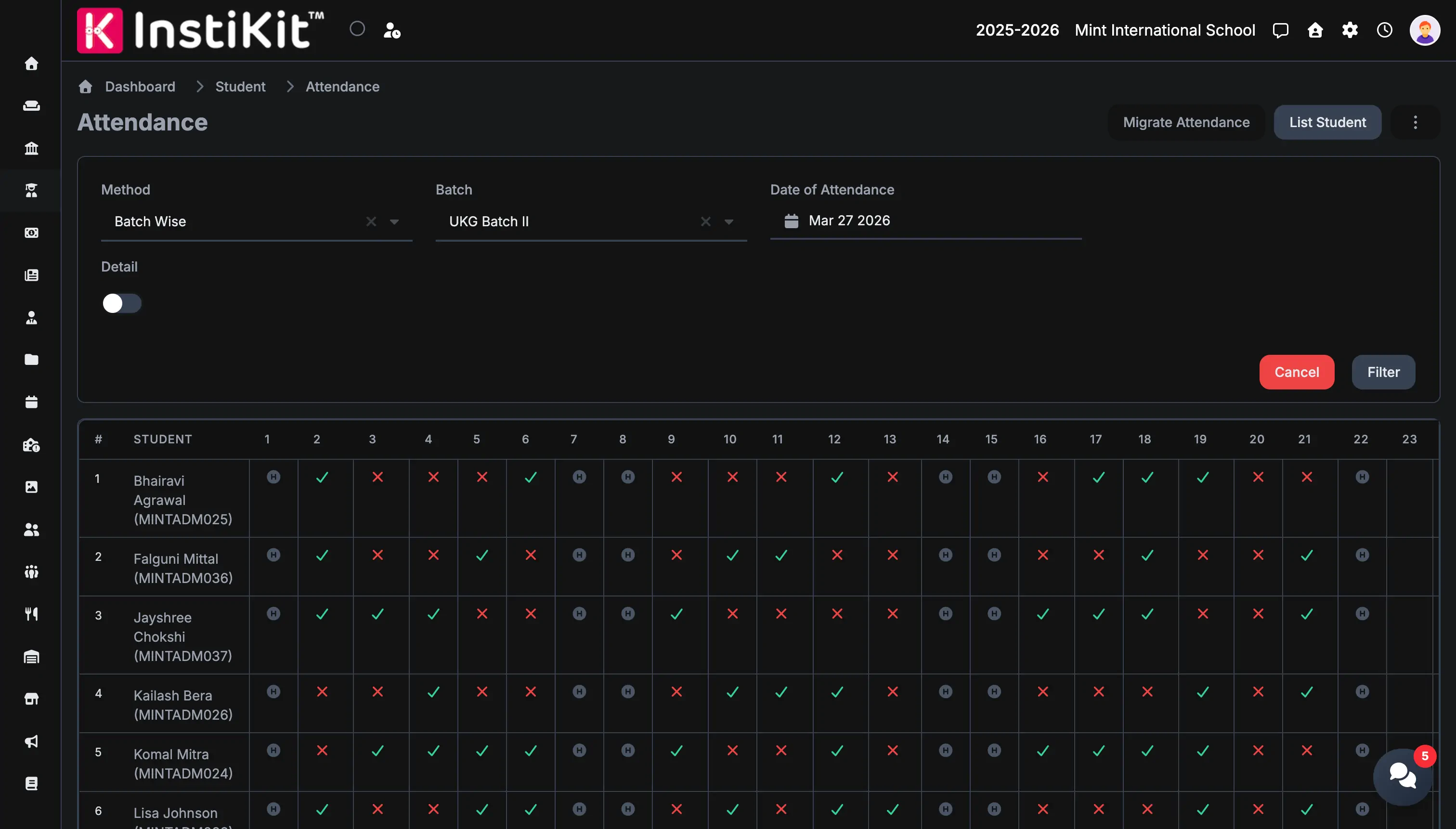Attendance workflows