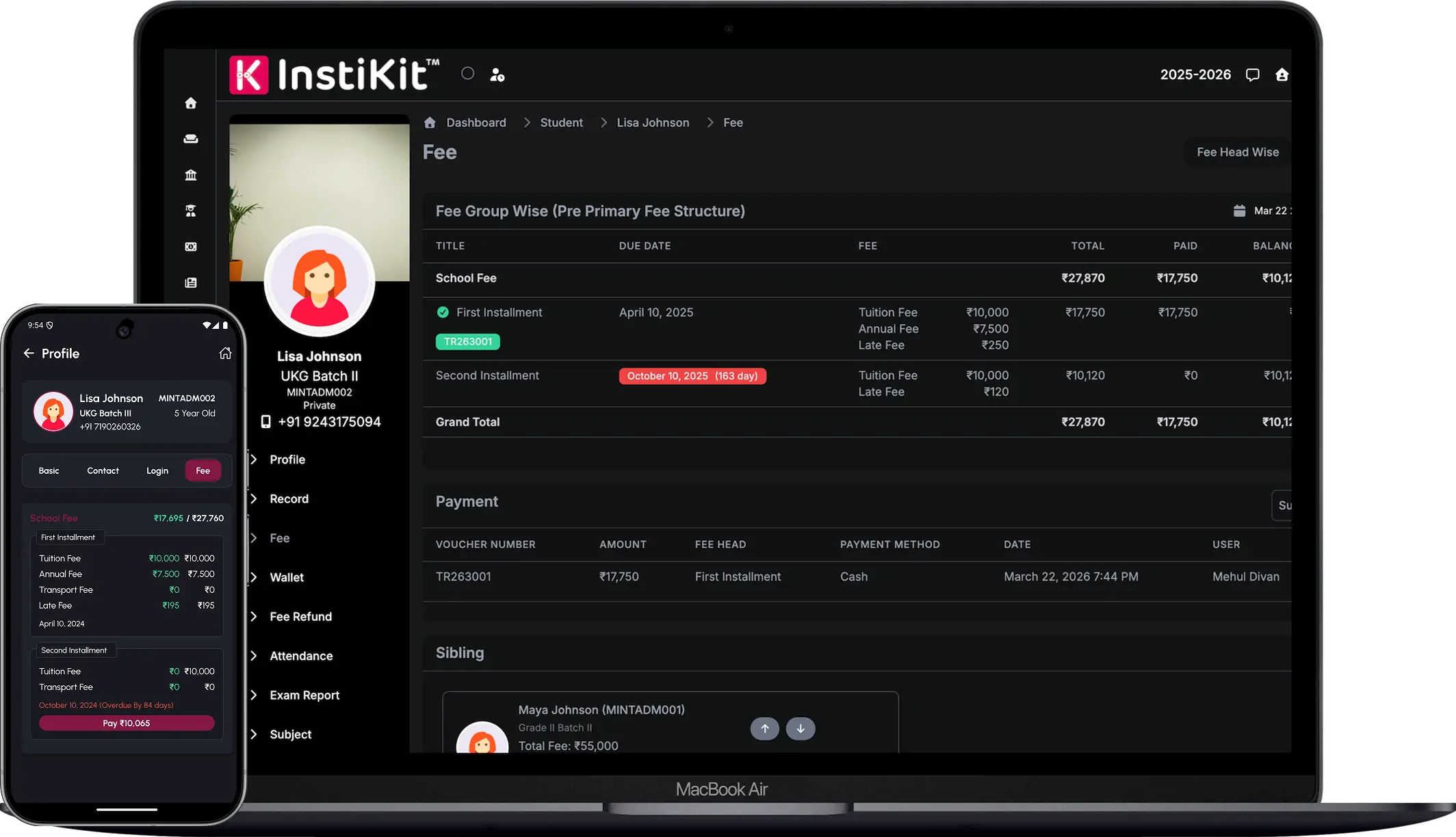 InstiKit dashboard preview