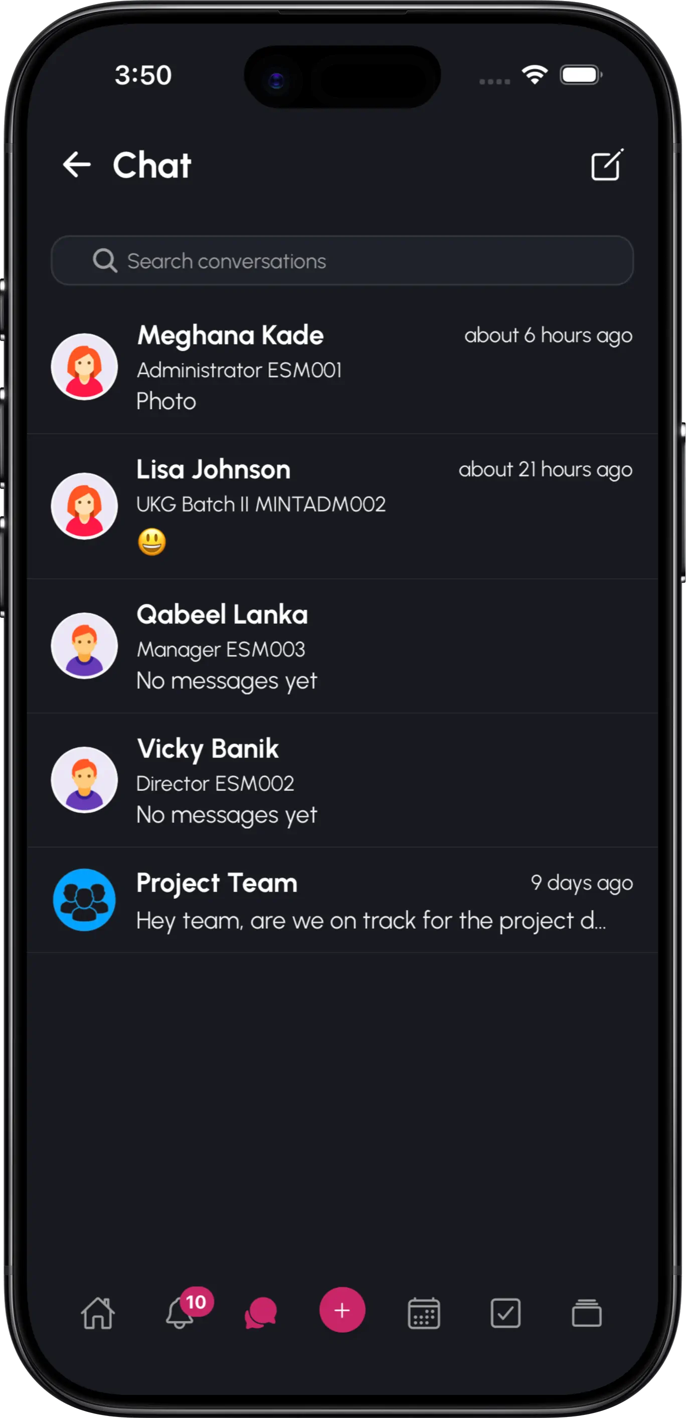 InstiKit Chat screen